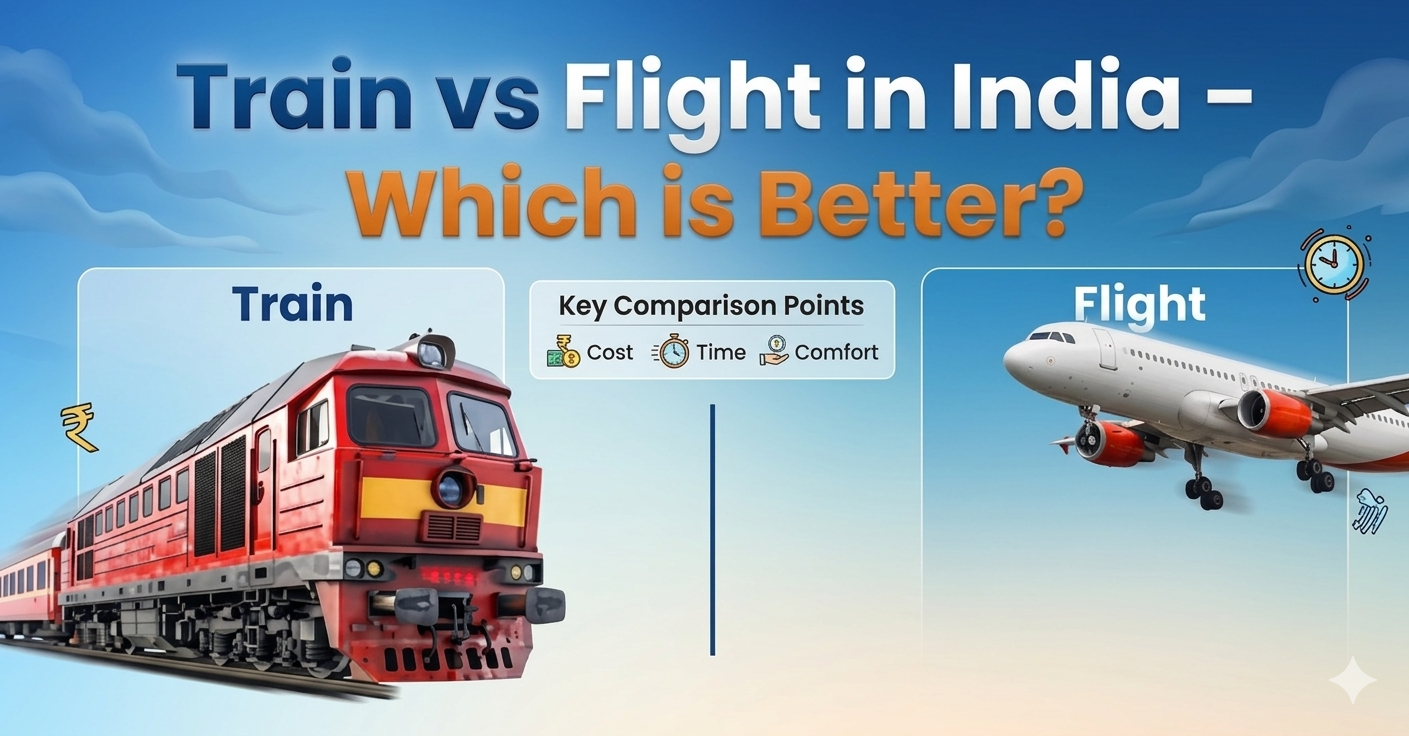 Train vs Flight in India train journey comparison